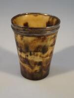 A 19thC horn beaker