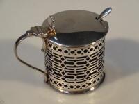 An Edward VII silver drum mustard