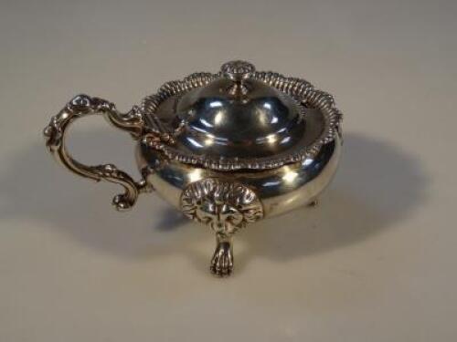 A William IV silver cauldron mustard