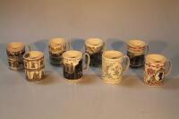 Eight various Wedgwood mugs.