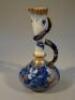 A late Victorian George Jones aesthetic movement flow blue vase