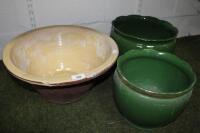 A late 19thC terracotta creamer bowl
