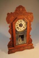 An American Gingerbread clock with alarm