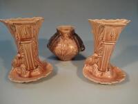 A Burleigh Art Pottery trio.