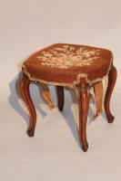 A Victorian walnut stool