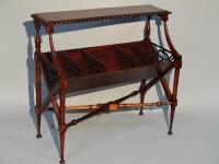 A mahogany reproduction chinoiserie inspired magazine rack