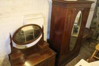 An Edwardian inlaid wardrobe