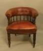 A Victorian mahogany library chair