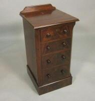 A mahogany pedestal chest