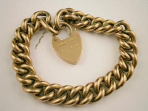 A 9ct gold gate bracelet