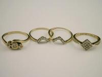 Four dress rings