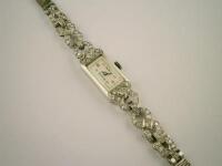 A 9ct white gold ladies wristwatch