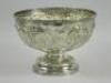 A Victorian Mappin & Webb embossed silver punch bowl