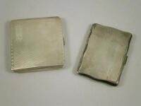 Two engine turned silver cigarette boxes