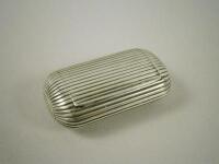 A Continental white metal pill or mull snuff box