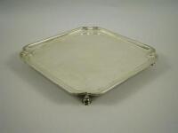 A canted rectangular silver salver