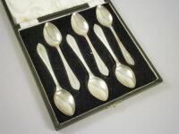 A set of six silver teaspoons