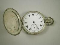 A silver cased pocket watch