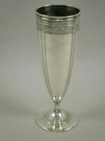 A Tiffany & Co white metal vase