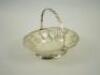 A George III pierced silver oval basket