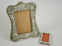 Two rectangular silver mounted photograph frames