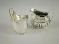 Two 19thC silver cream jugs