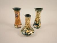 Three small Moorcroft vases