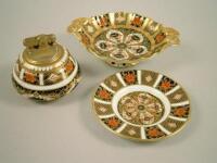 A small Royal Crown Derby Imari pattern dish