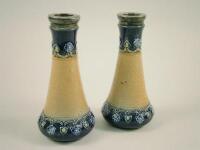 Two Royal Doulton Lambeth vases