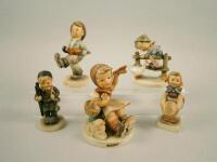 Five Goebel figures