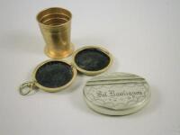 A 19thC silver plated snuff box