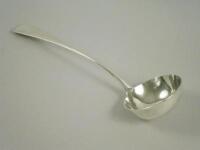 A Victorian silver Old English pattern ladle