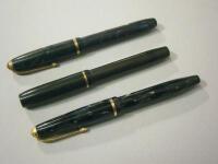 Three fountain pens