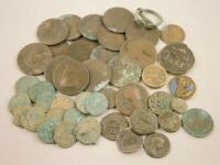 A quantity of mainly bronze and copper coinage