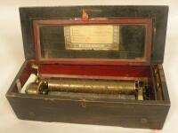 A late 19thC-early 20thC Swiss musical box by Bremond BA of Geneva