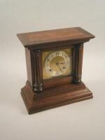 A German walnut mantel clock