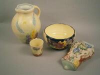 Four items of Art Deco style ceramics