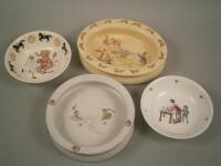 Four items of children's porcelain