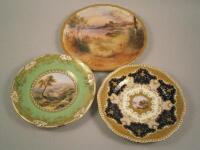 Three late 19thC-early 20thC decorative plates