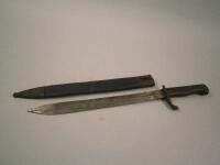 A bayonet and scabbard