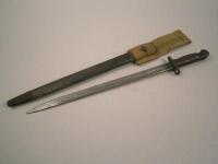 An early 20thC bayonet and scabbard