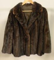 A brown wild mink jacket.