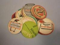 A large quantity of vintage beer mats