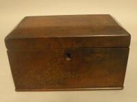 A 19thC mahogany tea caddy