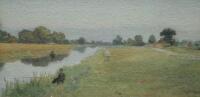 William Bartol Thomas (1877-1947). Lincolnshire river landscape