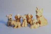 A selection of six Sylvac dogs