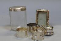 A selection of small silver items