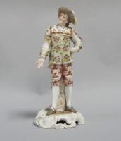 A late 19th century continental porcelain standing figure