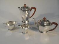 A George V silver four piece Tea set