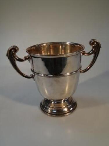 A large EPNS two handled prize cup